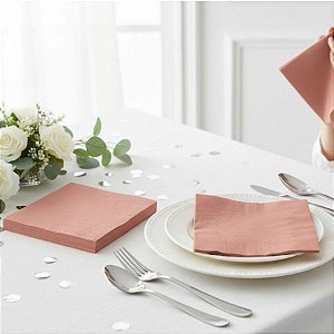 Guardanapo de Papel - Rose - 33cm - 12 Pacotes  - 240 unidades - Silver Festas - Rizzo