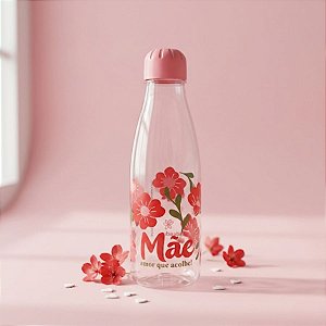 Garrafa Squeeze Pet Paris - Amor Que Acolhe - Transparente - 600mL  - 1 unidade - Rizzo