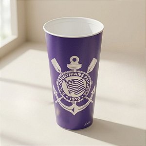 Copo de Plástico - Corinthians - Roxo - 700mL
 - 1 unidade - Plasútil - Rizzo