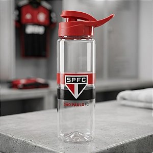 Garrafa Squeeze Transparente - São Paulo Oficial - 750ml - 1 unidade - Rizzo
