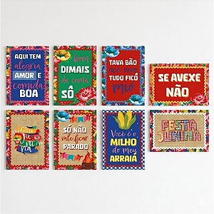 Cartaz Decorativo de Festa Junina - Xodó - 25x35cm - 8 unidades - Cromus - Rizzo