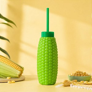 Copo com Tampa e Canudo - Milho Verde - 350mL - 1 unidade - Rizzo