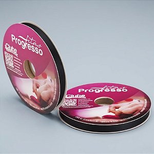 Fita de Cetim 10mm x 50m - Preto - CF002 Cor 219 - Rolo 50m - 1 unidade - Progresso - Rizzo