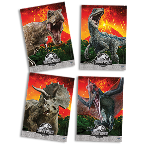 Quadro Decorativo Festa Festa Jurassic World - 04 unidades - Festcolor - Rizzo Festas