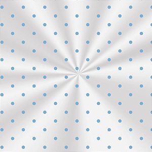 Saco Transparente Decorado - 11x19,5cm - Poa Azul - 100 unidades - Cromus - Rizzo