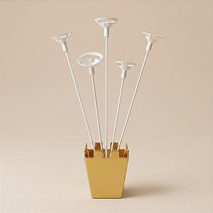 Suporte de Mesa Para Balões - Cachepot Dourado - 40cm - 01 Unidade - Rizzo