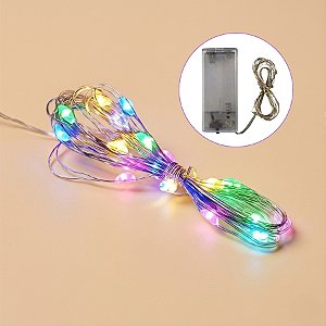 Cordão de Led Fio de Fada - Colorido - 2,0m - 1 unidade - Rizzo