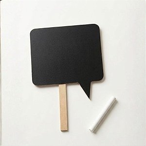 Lousa Decorativa em MDF - Balão de Fala - 17cm - 1 unidade - Rizzo