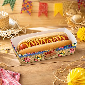 Caixa para Hot Dog - Arraiá dos Sabores - 18,5x5x3cm - 10 unidades - Cromus - Rizzo