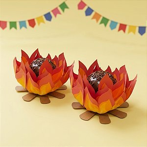 Forminha Para Doces Finos - Fogueira de Festa Junina - 6cm - 24 unidades - Piffer - Rizzo