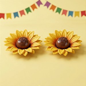 Forminha Para Doces Finos - Girassol - 8cm - 24 unidades - Piffer - Rizzo
