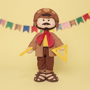 Boneco em Feltro - Musico Francisco - 40cm  - 1 unidade - Cromus - Rizzo