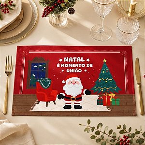 Jogo Americano de Natal - Natal é Momento de União - 45x30cm - 1 unidade - Rizzo