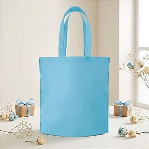 Sacola de TNT Reutilizável - Azul Claro - 29cm - 5 unidades - Rizzo