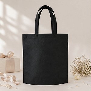 Sacola de TNT Reutilizável - Preto - 29cm - 5 unidades - Rizzo