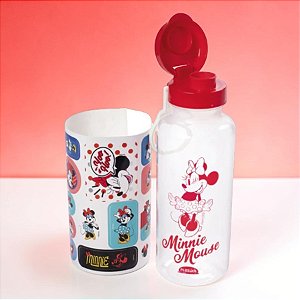 Garrafa Abre Fácil Fun - Minnie Mouse - 600ml - Disney Original - 1 unidade - Plasútil - Rizzo