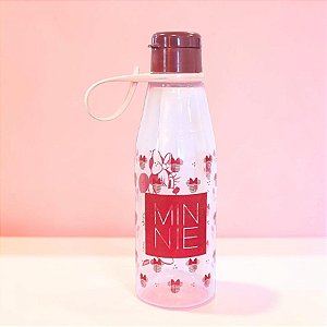Garrafa Abre Fácil - Minnie Mouse - Rosa - 530ml - Disney Original - 1 unidade - Plasútil - Rizzo