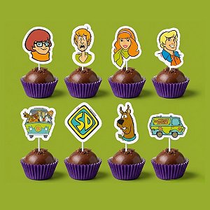 Pick Decorativo Para Doces - Halloween - Scooby-Doo! - 4x10,5cm  - 8 unidades - Regina - Rizzo