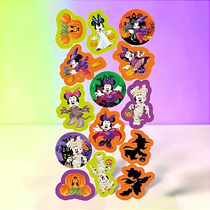 Adesivo Decorativo - Minnie Halloween - Disney Original - 14 unidades - Regina - Rizzo