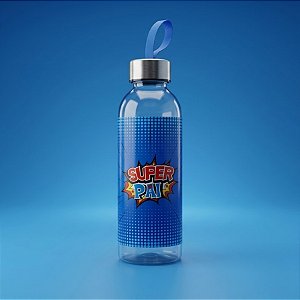 Garrafa Transparente com Alça - Super Pai - 550ml - 1 unidade - Rizzo