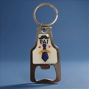 Chaveiro Abridor de Garrafa - Pai Eu Te Amo - 3,7x7cm - 1 unidade - Rizzo