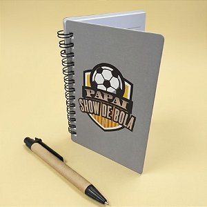 Bloco de Anotações com Caneta - 50 Folhas - Papai Show De Bola - 8,5x12,5cm - 1 unidade - Rizzo