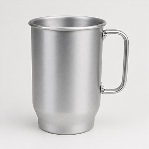 Caneca de Alumínio Fosco - Prata - 600ml - 1 unidade - Rizzo