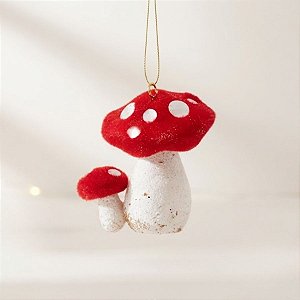 Enfeite Para Pendurar de Natal - Cogumelo Vermelho - 12cm - 1 unidade - Cromus - Rizzo