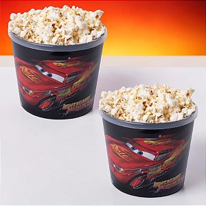 Balde de Pipoca - Carros - 2,1L - Disney Original - 2 unidades - Plasútil - Rizzo