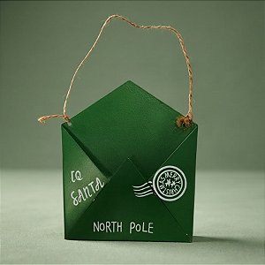Enfeite para Pendurar de Natal - Carta Para Noel - Verde - 10x12cm - 1 unidade - Cromus - Rizzo