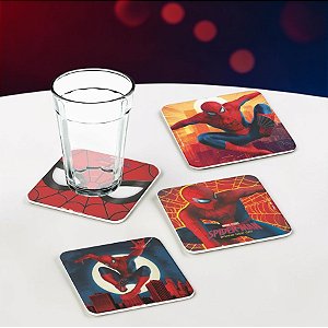 Porta Copo Quadrado - Homem Aranha - Um Novo Dia - 9cm - Disney Original - 6 unidades - Regina - Rizzo
