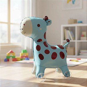 Balão Pet com Rodinha - Girafa Branca - 1 unidade - Rizzo