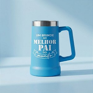 Caneca Térmica Inox - Melhor Pai - Azul - 750mL  - 1 unidade - Rizzo