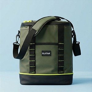 Bolsa Térmica com Alça 12L - Verde e Preto - 26x15x33cm - 1 unidade - Rizzo
