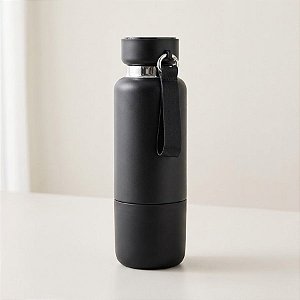 Garrafa Térmica Com Alça - Preta - 500mL  - 1 unidade - Rizzo