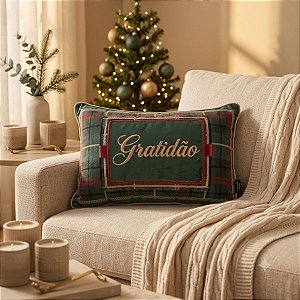 Almofada de Natal - Gratidão - 35x55cm - 1 unidade - Rizzo
