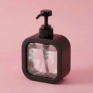 Porta Sabonete Líquido - Preto - 500ml  - 1 unidade - Rizzo