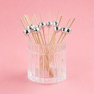 Palito em Bambu Para Petiscos - Globo Espelhado - 12cm - 20 unidades - Rizzo