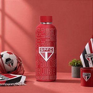 Garrafa Térmica Reta em Inox - São Paulo Oficial - 500ml - 1 unidade - Allmix Presentes - Rizzo