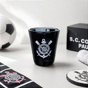 Copo de Shot de Vidro - Corinthians Oficial - "Bando de Loucos" - 55ml - 2 unidades - Allmix Presentes - Rizzo