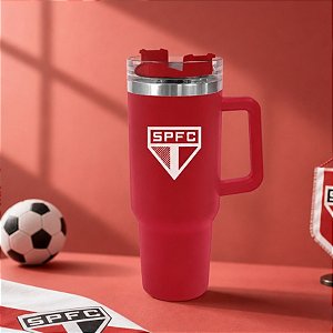 Caneca Térmica com Canudo - São Paulo Original - 1,2l - 1 unidade - Allmix Presentes - Rizzo