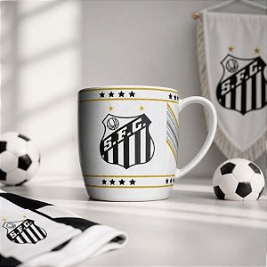 Caneca de Porcelana - Santos Oficial - 360ml - 1 unidade - Allmix Presentes - Rizzo