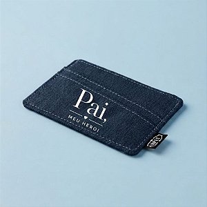 Porta Cartões Personalizado Pai Herói- Azul - 10,5x7,5cm - 1 unidade - Rizzo