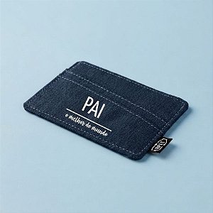 Porta Cartões Personalizado Melhor Pai - Azul - 10,5x7,5cm - 1 unidade - Rizzo