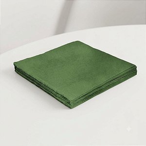 Guardanapo Liso Folha Dupla - Verde - 24x24cm - 20 unidades - Rizzo