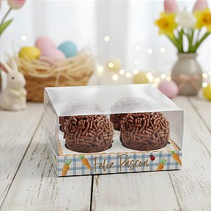 Caixa Para Brigadeiros Tampa Cristal - Lovely Garden - 10 unidades - Cromus - Rizzo