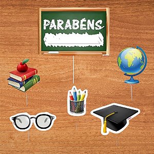Topo De Bolo - Educação - 6 unidades - Regina - Rizzo