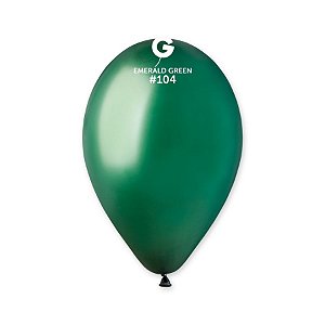 Balão de Festa Látex Liso - Emerald Green (Verde Esmeralda) #104 - Gemar - Rizzo