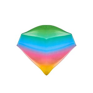 Balão de Festa Metalizado 18" 45cm - Arco-íris - 1 unidade - Rizzo
