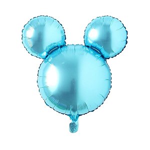 Balão de Festa Metalizado 15" 38 - Simbolo Mickey Mouse Azul - 1 unidade - Rizzo